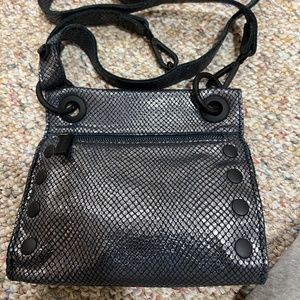 Hammitt Tony Small Studded Zipper Crossbody Gunmetal Metallic Pewter